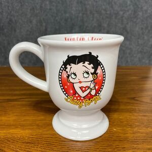 2006 Betty Boop Pedestal Coffee Mug White Boop-Oop-A-Doop Retro Collectible 12oz